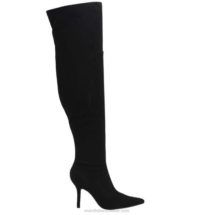 Marc Fisher Frauen schwarzes Wildleder Tiago Overknee-Stiefel 48XZ167