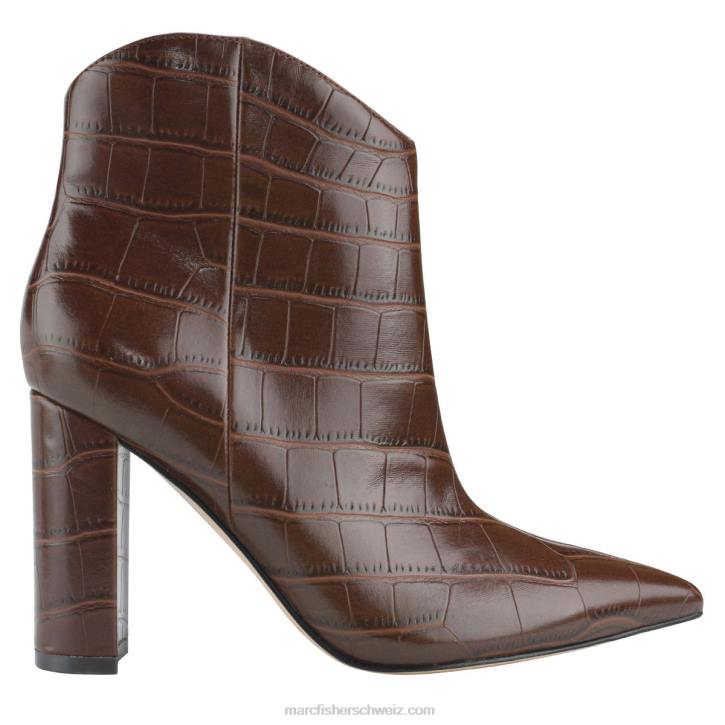 Marc Fisher Frauen braunes Kroko Western-Stiefel von Lezari mit Absatz 48XZ54