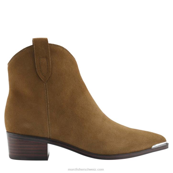 Marc Fisher Frauen cognacfarbenes Wildleder Mikala Westernstiefelette 48XZ110
