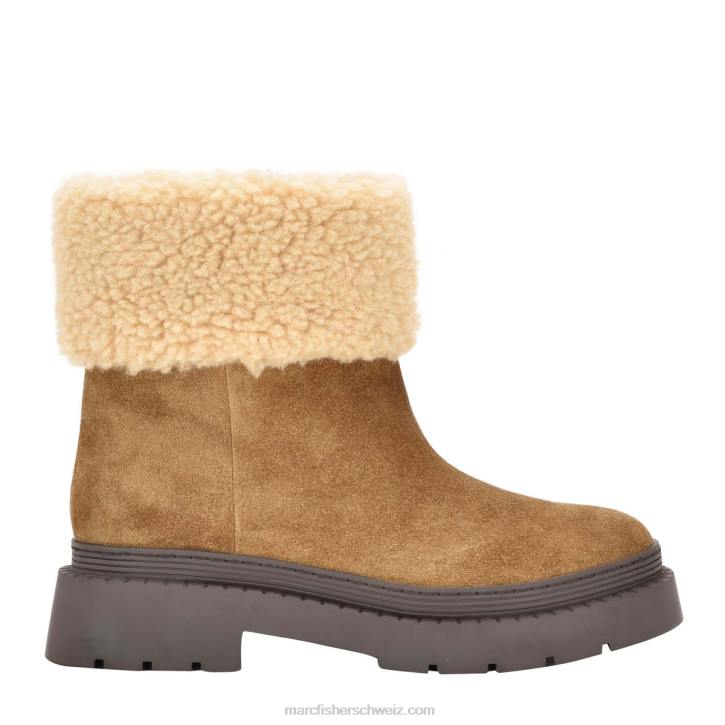 Marc Fisher Frauen cognacfarbenes Wildleder Vina Lugsole Bootie 48XZ52