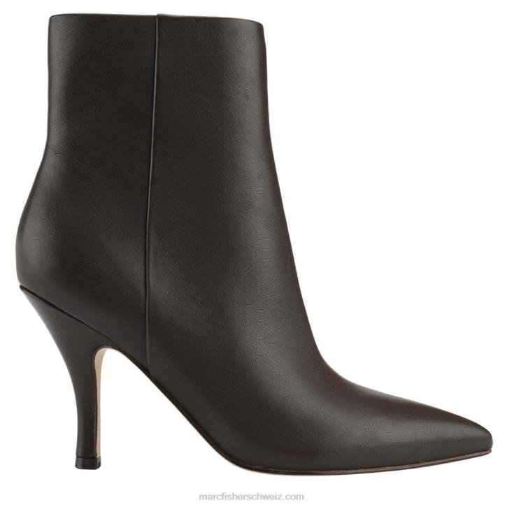 Marc Fisher Frauen dunkelbraunes Leder Stiefel mit Fergus-Absatz 48XZ92