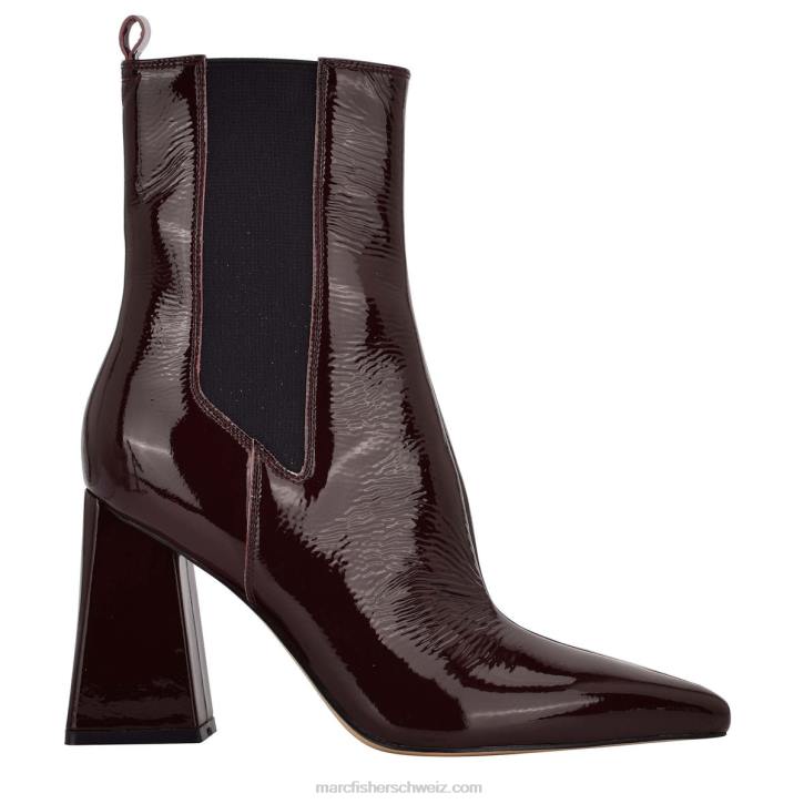 Marc Fisher Frauen dunkelrotes Leder Kylynn Chelsea-Stiefel mit Absatz 48XZ97