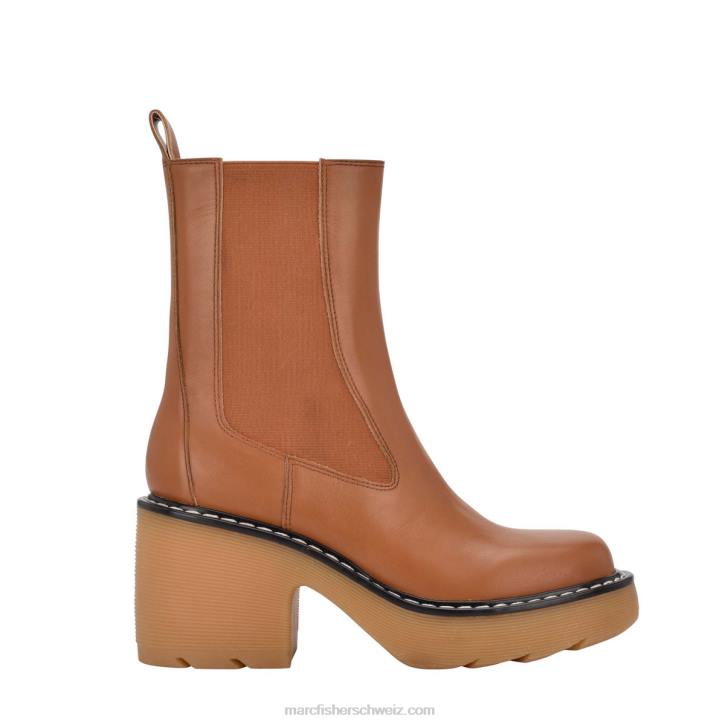 Marc Fisher Frauen dunkles Naturleder/natur Fredy-Bootie mit Stollensohle 48XZ105