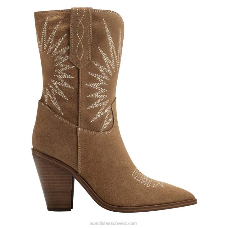 Marc Fisher Frauen dunkles natürliches Wildleder Rogers Westernstiefelette 48XZ51