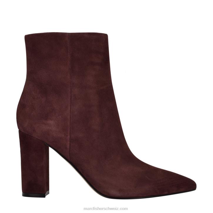 Marc Fisher Frauen dunkles weinrotes Wildleder Ulani-Stiefel mit Absatz 48XZ129