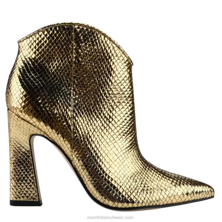 Marc Fisher Frauen goldenes Schlangen-Wildleder Masina-Stiefeletten 48XZ19