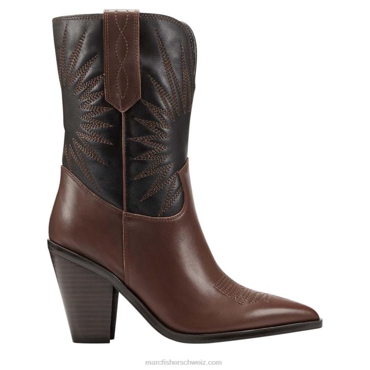 Marc Fisher Frauen mittelbraunes Leder Rogers Westernstiefelette 48XZ27