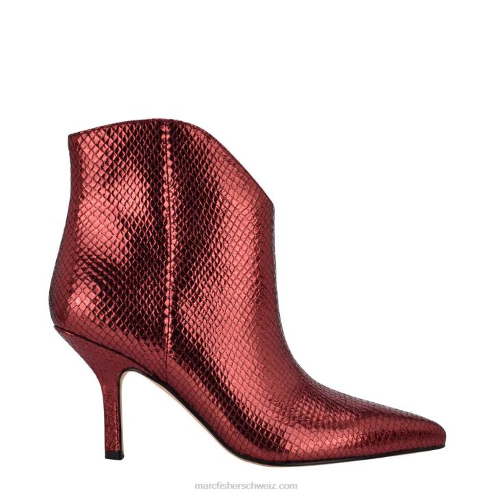 Marc Fisher Frauen rotes Leder mit Schlangenmuster Haylian spitze Zehenstiefel 48XZ87