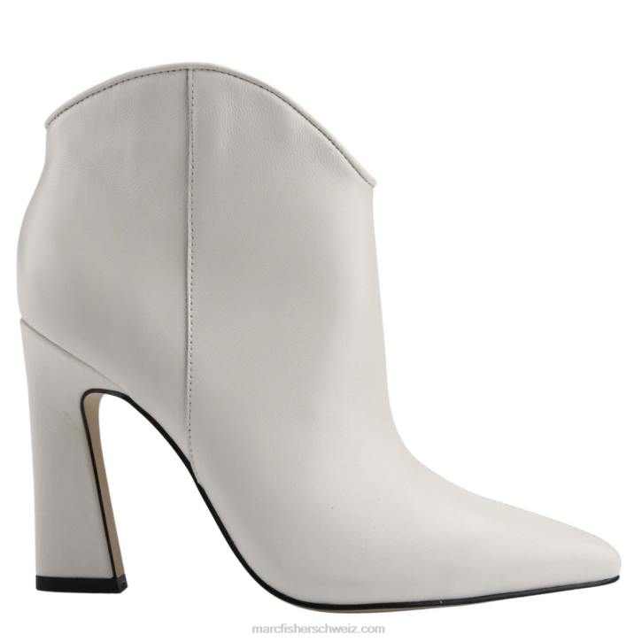 Marc Fisher Frauen schickes cremefarbenes Leder Masina-Stiefeletten 48XZ89