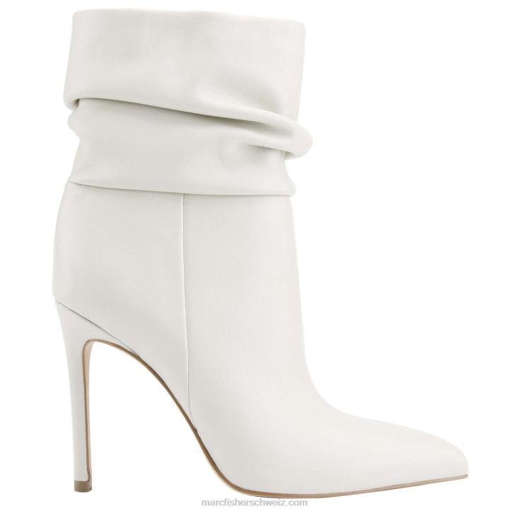 Marc Fisher Frauen schickes cremefarbenes Leder Rayya-Kleid-Bootie 48XZ126