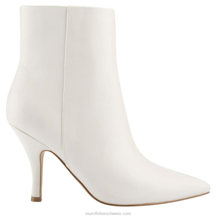 Marc Fisher Frauen schickes cremefarbenes Leder Stiefel mit Fergus-Absatz 48XZ88