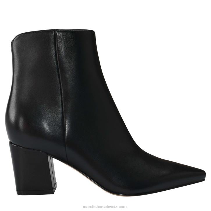 Marc Fisher Frauen schwarzes Leder Jina-Stiefel mit Absatz 48XZ91