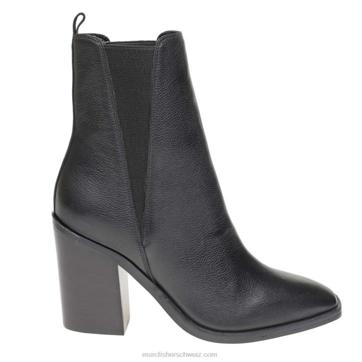 Marc Fisher Frauen schwarzes Leder Kristie-Stiefel mit Absatz 48XZ40
