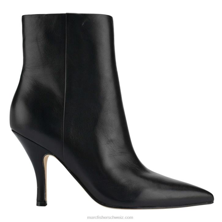 Marc Fisher Frauen schwarzes Leder Stiefel mit Fergus-Absatz 48XZ94