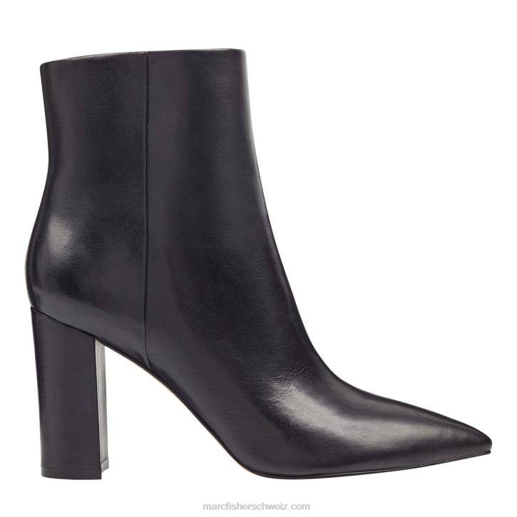 Marc Fisher Frauen schwarzes Leder Ulani-Stiefel mit Absatz 48XZ2