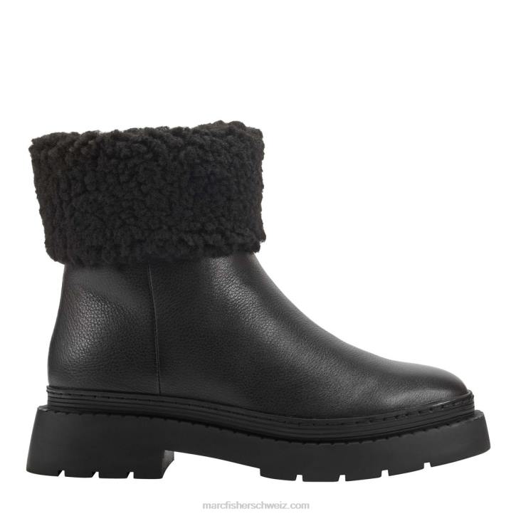 Marc Fisher Frauen schwarzes Leder Vina Lugsole Bootie 48XZ46