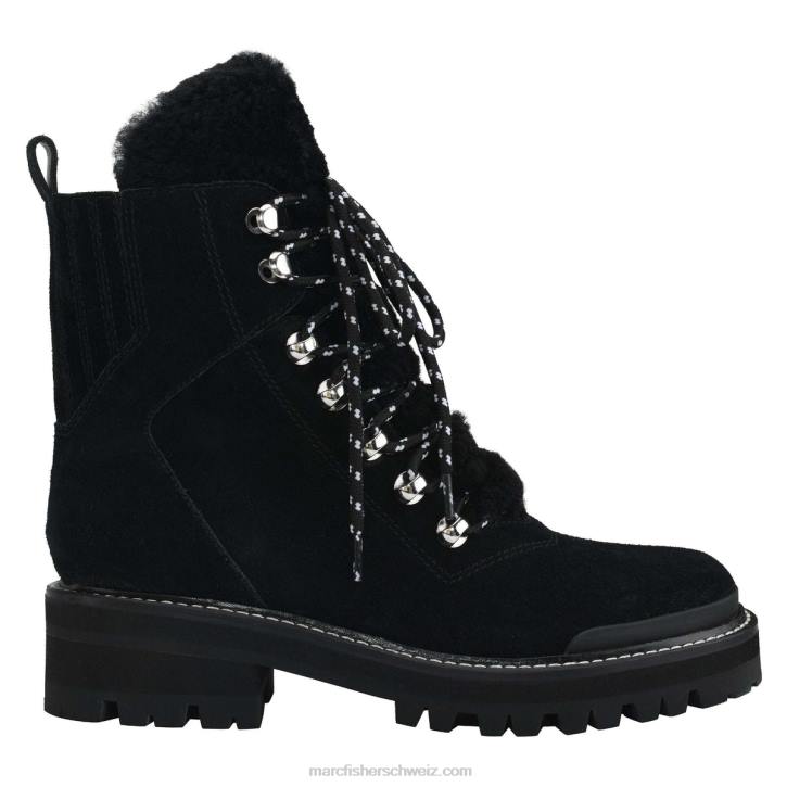 Marc Fisher Frauen schwarzes Wildleder Izzie Lugsole-Stiefelette 48XZ151