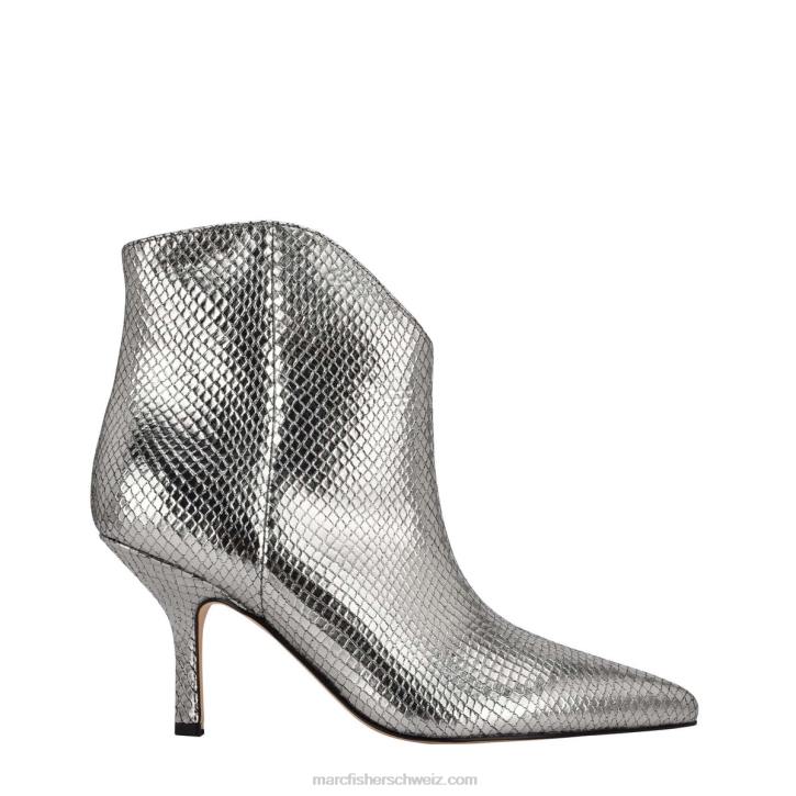 Marc Fisher Frauen silbernes Leder mit Schlangenmuster Haylian spitze Zehenstiefel 48XZ104