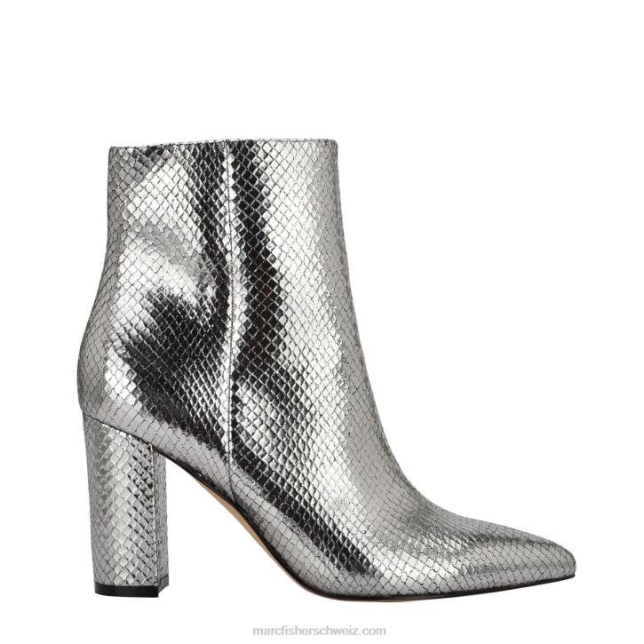Marc Fisher Frauen silbernes Schlangenleder Ulani-Stiefel mit Absatz 48XZ127