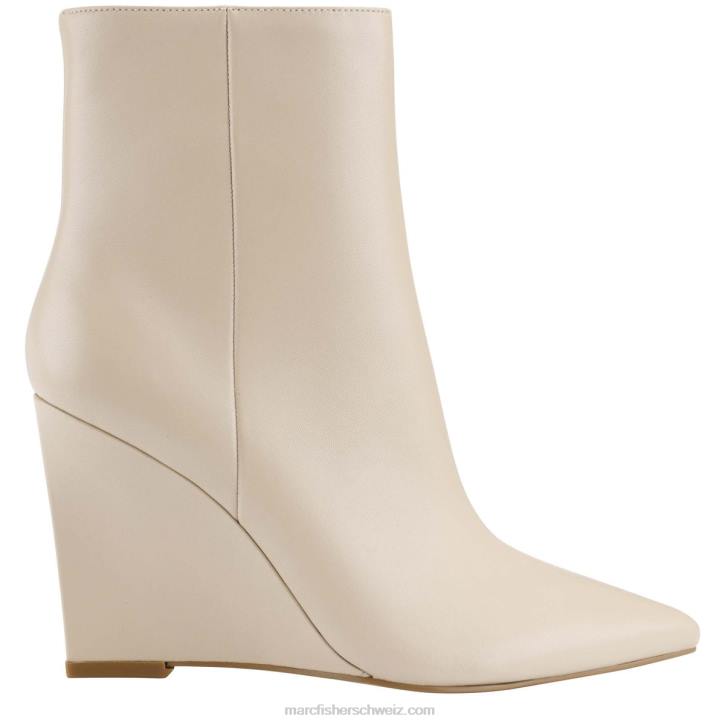 Marc Fisher Frauen taupefarbenes Leder Dayna Keilstiefelette 48XZ37