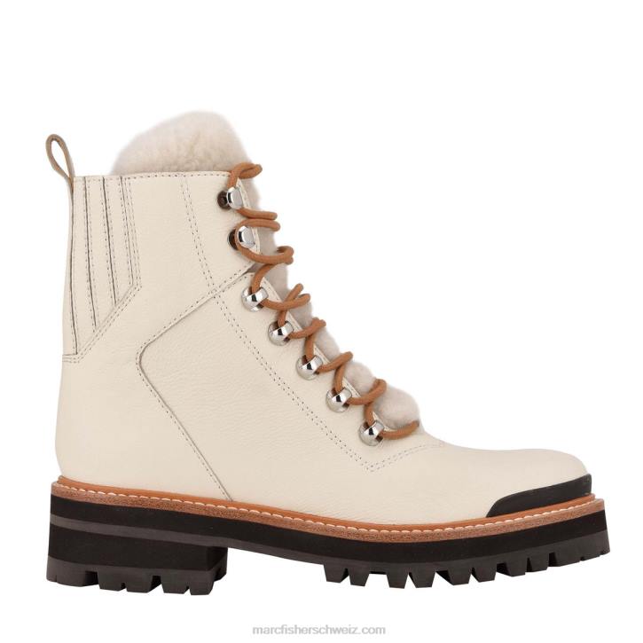 Marc Fisher Frauen weißes Leder Izzie Lugsole-Stiefelette 48XZ187
