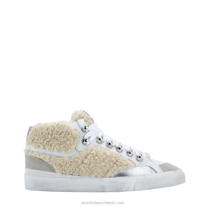 Marc Fisher Frauen Silber/Naturlammfell Merin-Sneaker 48XZ699
