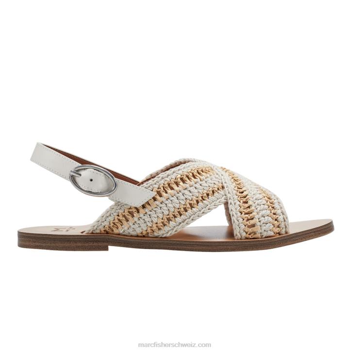 Marc Fisher Frauen Elfenbein Flache Slingback-Sandale von Lonnie 48XZ289