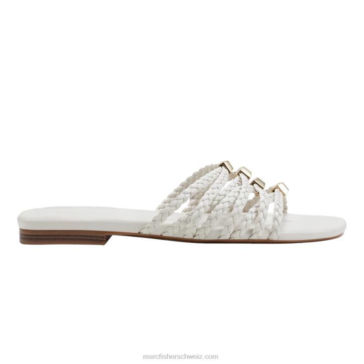 Marc Fisher Frauen Elfenbein Lelina flache Slide-Sandale 48XZ445