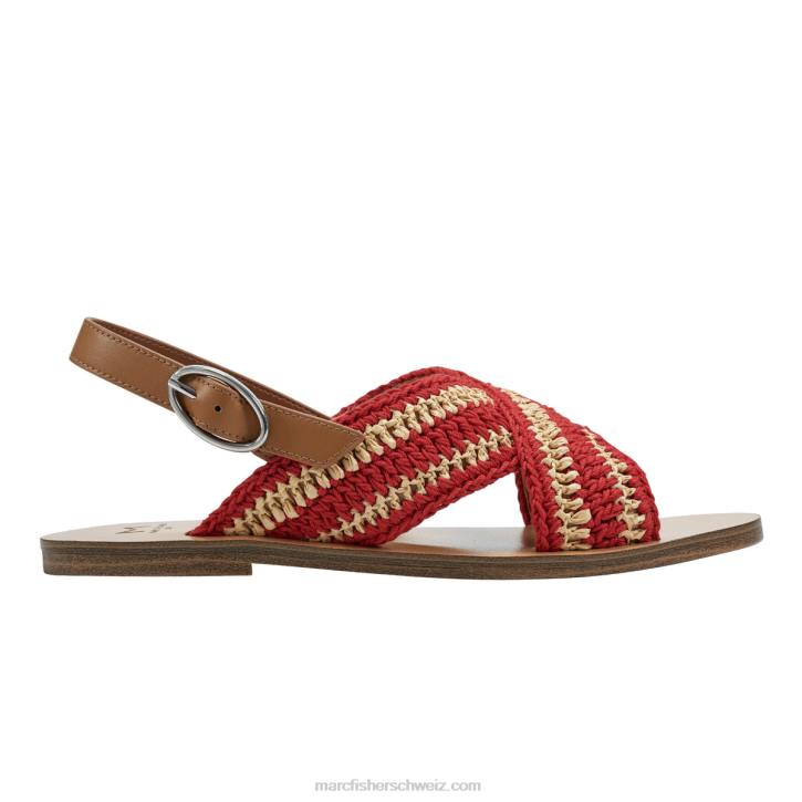 Marc Fisher Frauen Rot Flache Slingback-Sandale von Lonnie 48XZ304