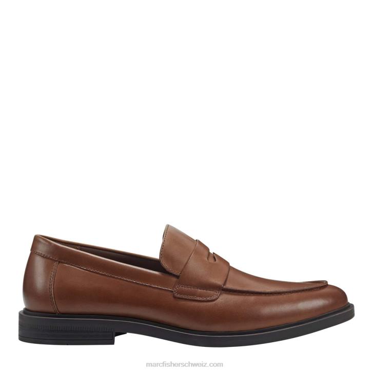 Marc Fisher Männer braunes Leder Damitri Kleid-Loafer 48XZ734