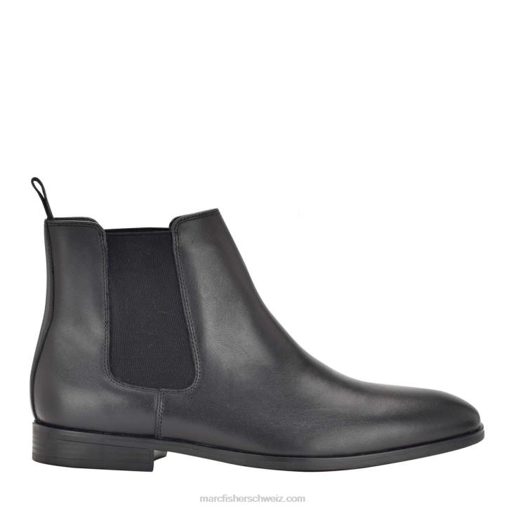 Marc Fisher Männer schwarzes Leder Burke-Kleiderstiefel 48XZ711